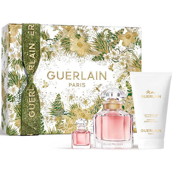 Guerlain Mon parfémovaná voda 50 ml + parfémovaná voda 5 ml + tělové mléko 75 ml, dárková sada pro ženy