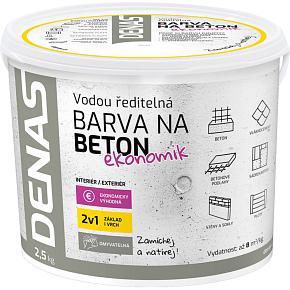 DENAS BETON EKONOMIK barva na beton, 0110 šedý, 2,5 kg