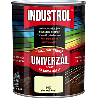 Industrol S2013 univerzál lesk vrchní barva na kov a dřevo, 6003 slonová kost, 600 ml