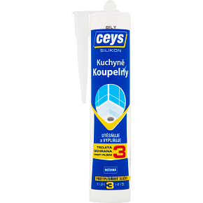 Ceys Kuchyně a koupelny silikon, bílý, 280 ml