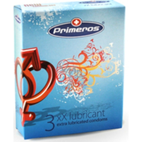 Primeros Xx lubrikant kondom extra vlhčený 3 kusy