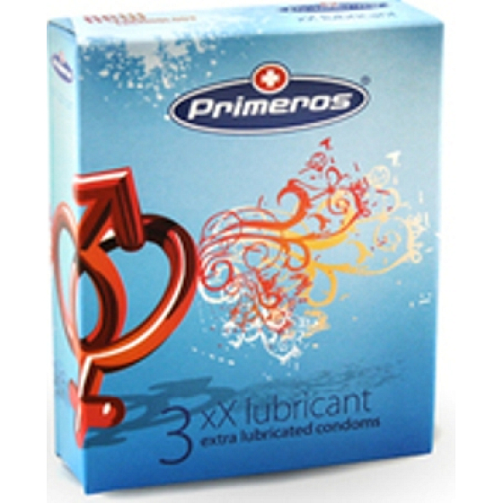 Primeros Xx lubrikant kondom extra vlhčený 3 kusy