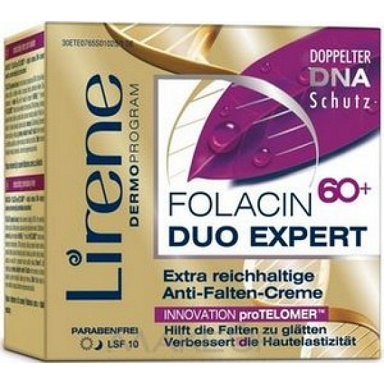 Lirene Folacin Duo Expert 60+ extra bohatý denní a noční krém proti vráskám 50 ml