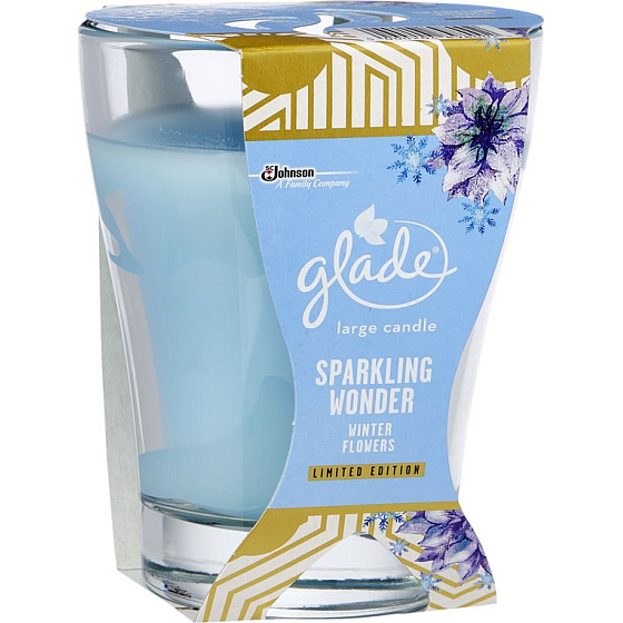 Glade by Brise Sparkling Wonder Winter Flowers vonná velká svíčka ve skle, doba hoření až 52 hodin 224 g