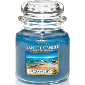 Yankee Candle Turquoise Sky - Tyrkysové nebe vonná svíčka Classic střední sklo 411 g