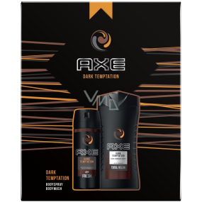 Axe Dark Temtaption sprchový gel pro muže 250 ml + deodorant sprej pro muže 150 ml, kosmetická sada