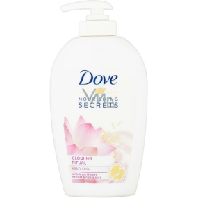 Dove Nourishing Secrets Rozzařující Rituál Lotosový květ a rýžová voda tekuté mýdlo s dávkovačem 250 ml