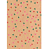 Ditipo Dárkový balicí papír 70 x 200 cm Vánoční KRAFT zelené, růžové a červené trojúhelníky