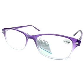Berkeley Čtecí dioptrické brýle +4 plast fialové průhledné 1 kus MC2199
