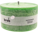 Krab Bazalka repelentní zahradní svíčka rustik, hoří 45 hodin, 80 x 140 x 140 mm 1 000 g