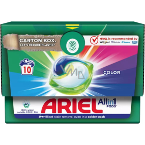 Ariel All-in-1 Pods Color gelové kapsle na barevné prádlo 10 kusů