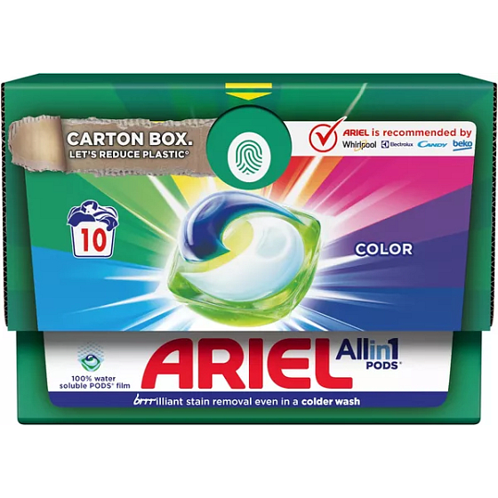Ariel All-in-1 Pods Color gelové kapsle na barevné prádlo 10 kusů