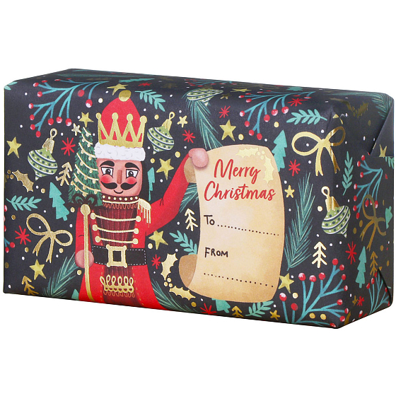 English Soap Louskáček - Kadidlo & Myrha vánoční přírodní parfémované toaletní mýdlo s bambuckým máslem 190 g