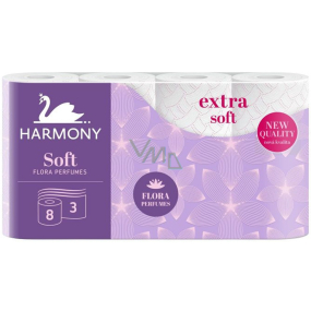 Harmony Soft Flora parfémovaný toaletní papír 3 vrstvý 8 kusů