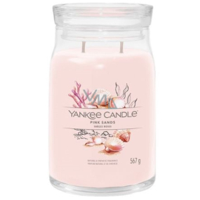 Yankee Candle Pink Sands - Růžové písky vonná svíčka Signature Tumbler velká sklo 2 knoty 567 g
