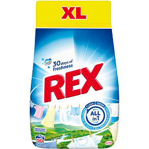 REX prací prášek Amazonia Freshness 50 praní, 2,75kg