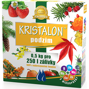 Agro Kristalon Podzim vodorozpustné univerzální hnojivo 0,5 kg pro 250 l zálivky Agro Kristalon Podzim vodorozpustné univerzální hnojivo 0,5 kg pro 250 l zálivky