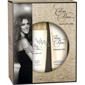 Celine Dion Signature parfémovaný deodorant sklo pro ženy 75 ml + tělové mléko 75 ml, kosmetická sada