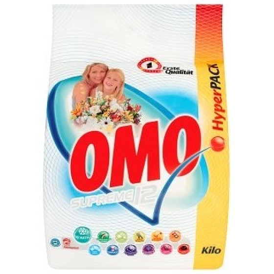 Omo Supreme 12 prášek na praní, bílé prádlo 80 dávek 8 kg