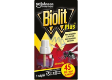 Biolit Plus Elektrický odpařovač s vůní citronelly proti komárům a mouchám náhradní náplň 45 nocí 31 ml