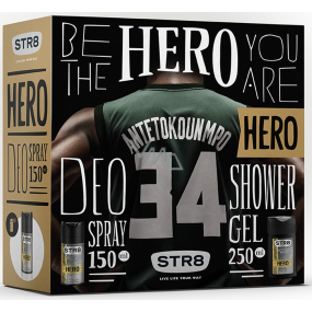 Str8 Hero deodorant sprej pro muže 150 ml + sprchový gel 250 ml, kosmetická sada