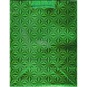 Nekupto Dárková papírová taška hologram 23 x 18 x 10 cm Zelená 050 50 THM
