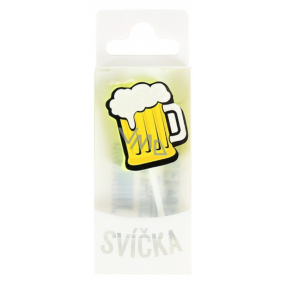 Albi Dortová svíčka single - Pivo, 2,5 cm