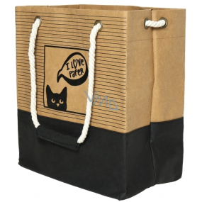 Albi Eko taška vyrobená z pratelného papíru s uchem - kočka 30 cm x 34 cm x 18 cm