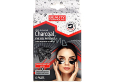 Beauty Formulas Charcoal gelové pásky pod oči s aktivním uhlím a vitaminem C 6 párů