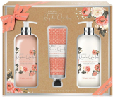Baylis & Harding Královská zahrada mycí gel na ruce 300 ml + mléko na ruce 300 ml + krém na ruce 130 ml, kosmetická sada pro ženy
