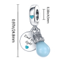 Charm Sterlingové stříbro 925 Žárovka - Najdi své světlo, 2v1 zářící ve tmě luminozní přívěsek na náramek symbol