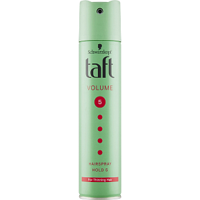 Taft Volume Mega, lak na vlasy s dvojitým push-up efektem, síla fixace 5, 250 ml