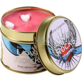 Bomb Cosmetics Láska jako trám - Love Rocks Candle Vonná přírodní, ručně vyrobena svíčka v plechové dóze hoří až 35 hodin