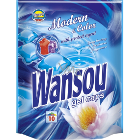 Wansou Modern & Color koncentrované gelové prací kapsle na barevné prádlo 10 kusů
