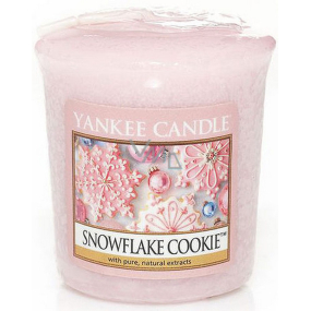 Yankee Candle Snowflake Cookie - Cukrová vločka vonná svíčka votivní 49 g