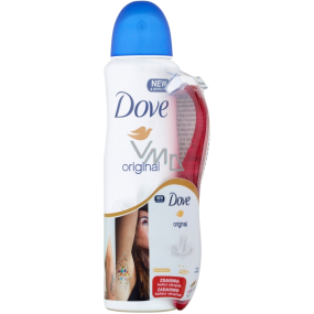 Dove Original antiperspirant deodorant sprej pro ženy 150 ml + holicí strojek se 3 břity, duopack