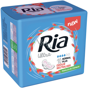 Ria Ultra Normal Plus Odour Neutraliser ultra tenké hygienické vložky s křidélky 10 kusů