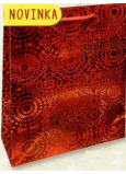 Nekupto Dárková papírová taška hologram 32 x 26 x 13 cm Červená 121 30 THL