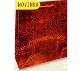 Nekupto Dárková papírová taška hologram 32 x 26 x 13 cm Červená 121 30 THL