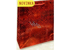 Nekupto Dárková papírová taška hologram 32 x 26 x 13 cm Červená 121 30 THL