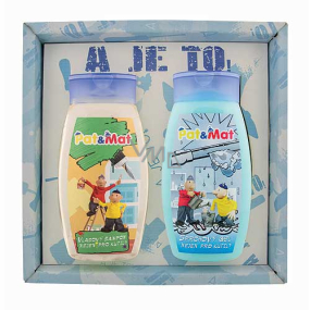 Bohemia Gifts Kids Pat a Mat - Instalatéři šampon na vlasy 250 ml + sprchový gel 250 ml, pro děti kosmetická sada