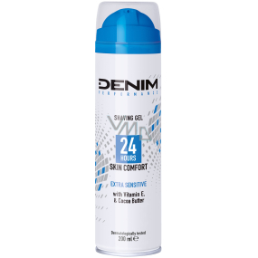 Denim Performance Extra Sensitive gel na holení pro muže, pro citlivou pleť 200 ml