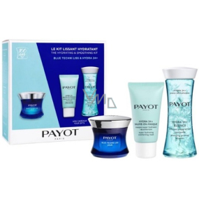 Payot Hydra 24+ & Blue Techni LissJour vyhlazující chronoaktivní krém 50 ml + Hydra 24+ Baume-en-masque hydratační povzbuzující pleťová maska 15 ml + Hydra 24+ Essence podkladová tvarující emulze 125 ml, kosmetická sada