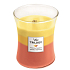 WoodWick Trilogy Tropical Sunrise - Tropický východ slunce vonná svíčka s dřevěným knotem a víčkem sklo střední 275 g