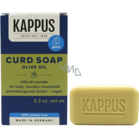 Kappus Kernseife Oliva univerzální tvrdé přírodní mýdlo vyrobeno z přírodních látek 150 g