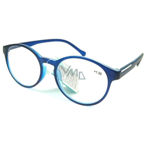 Berkeley Čtecí dioptrické brýle +2,0 plast modročerné, kulaté skla 1 kus MC2182