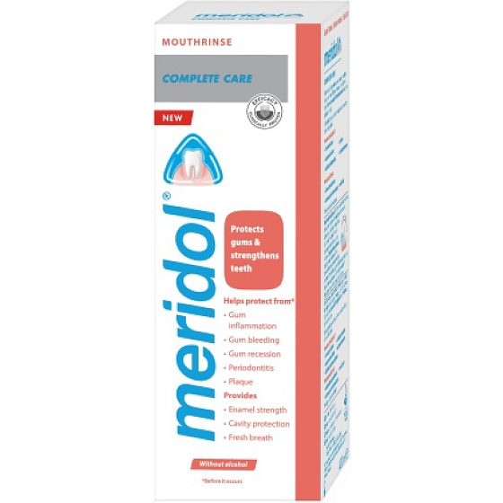 Meridol Complete Care ústní voda pomáhá chránit před krvácením dásní, bez alkoholu 400 ml