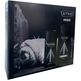 Str8 Rise parfémovaný deodorant sklo 75 ml + sprchový gel 250 ml, kosmetická sada pro muže