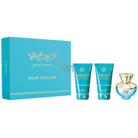 Versace Dylan Turquoise toaletní voda 50 ml + tělové mléko 50 ml + sprchový gel 50 ml, dárková sada pro ženy