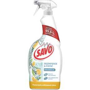 SAVO univerzální dezinfekční sprej Pomeranč a Citronová tráva, 700 ml